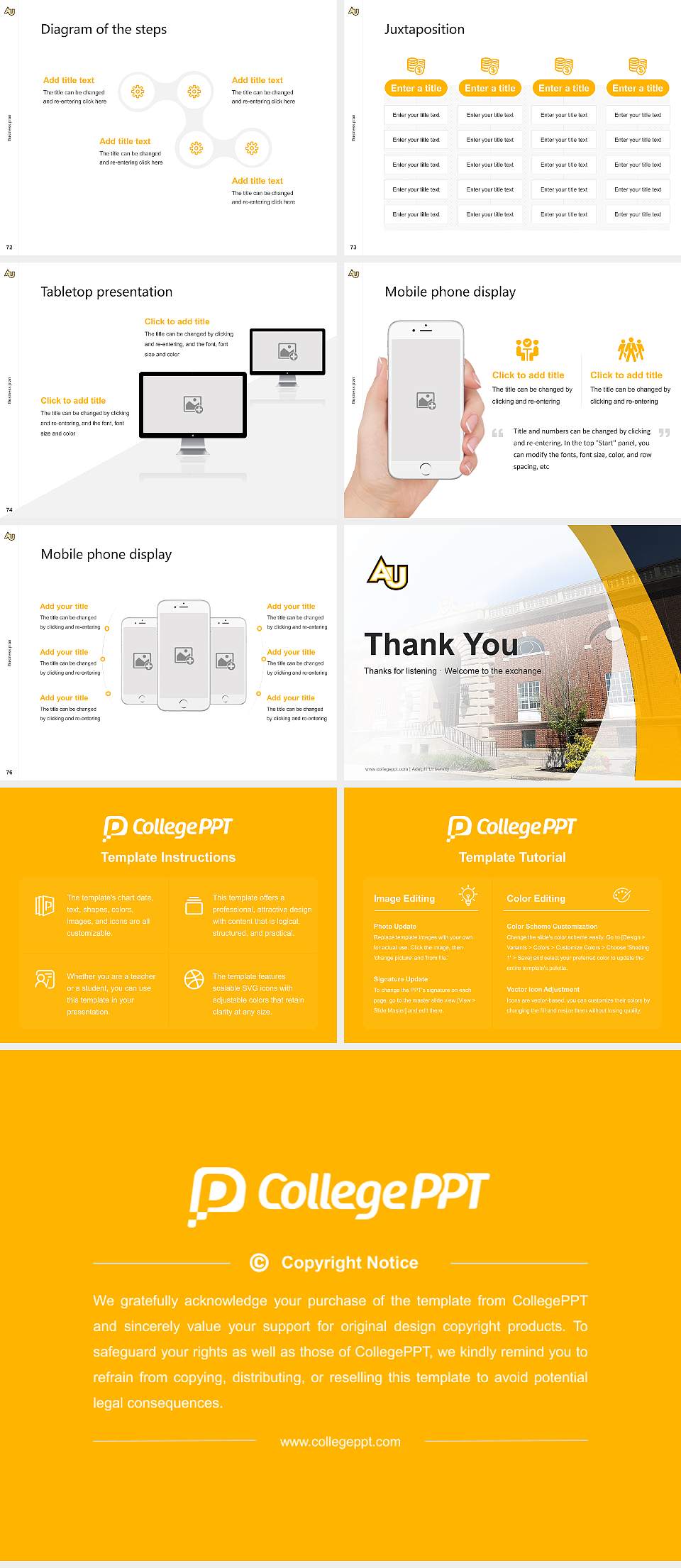 Adelphi University Competition/Entrepreneurship Contest PPT Template4:3 ratio PPT effect preview image9