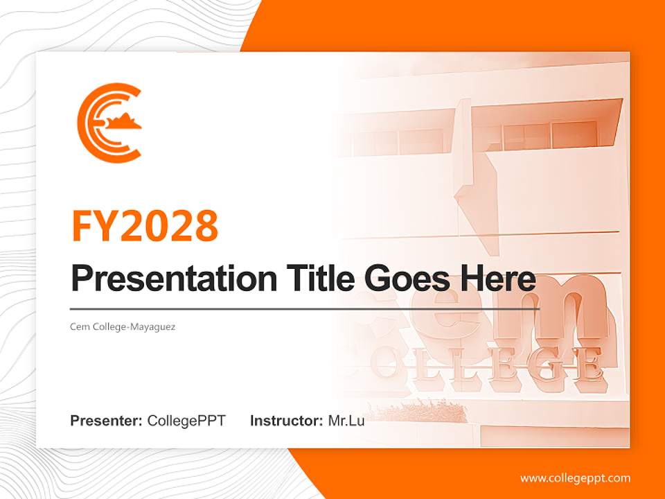 Cem College-Mayaguez Academic Presentation/Research Findings Report PPT Template4:3 ratio PPT effect preview image5