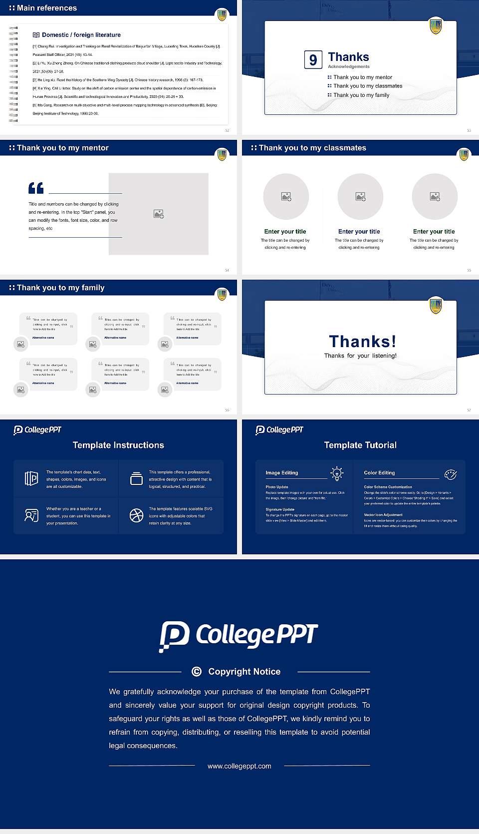 Chamberlain University – Atlanta Graduation Thesis Defense PPT Template16:9 ratio PPT effect preview image7