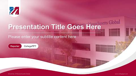 University of Massachusetts Global Lecture Sharing and Networking Event PPT Template