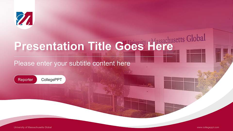 University of Massachusetts Global Lecture Sharing and Networking Event PPT Template16:9 ratio PPT effect preview image