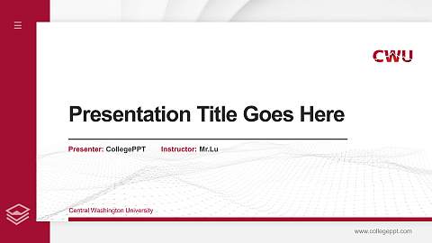 Central Washington University Thesis Proposal/Graduation Defense PPT Template