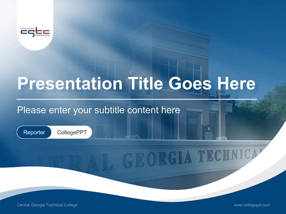 Central Georgia Technical College Lecture Sharing and Networking Event PPT Template4:3 ratio PPT effect preview image4