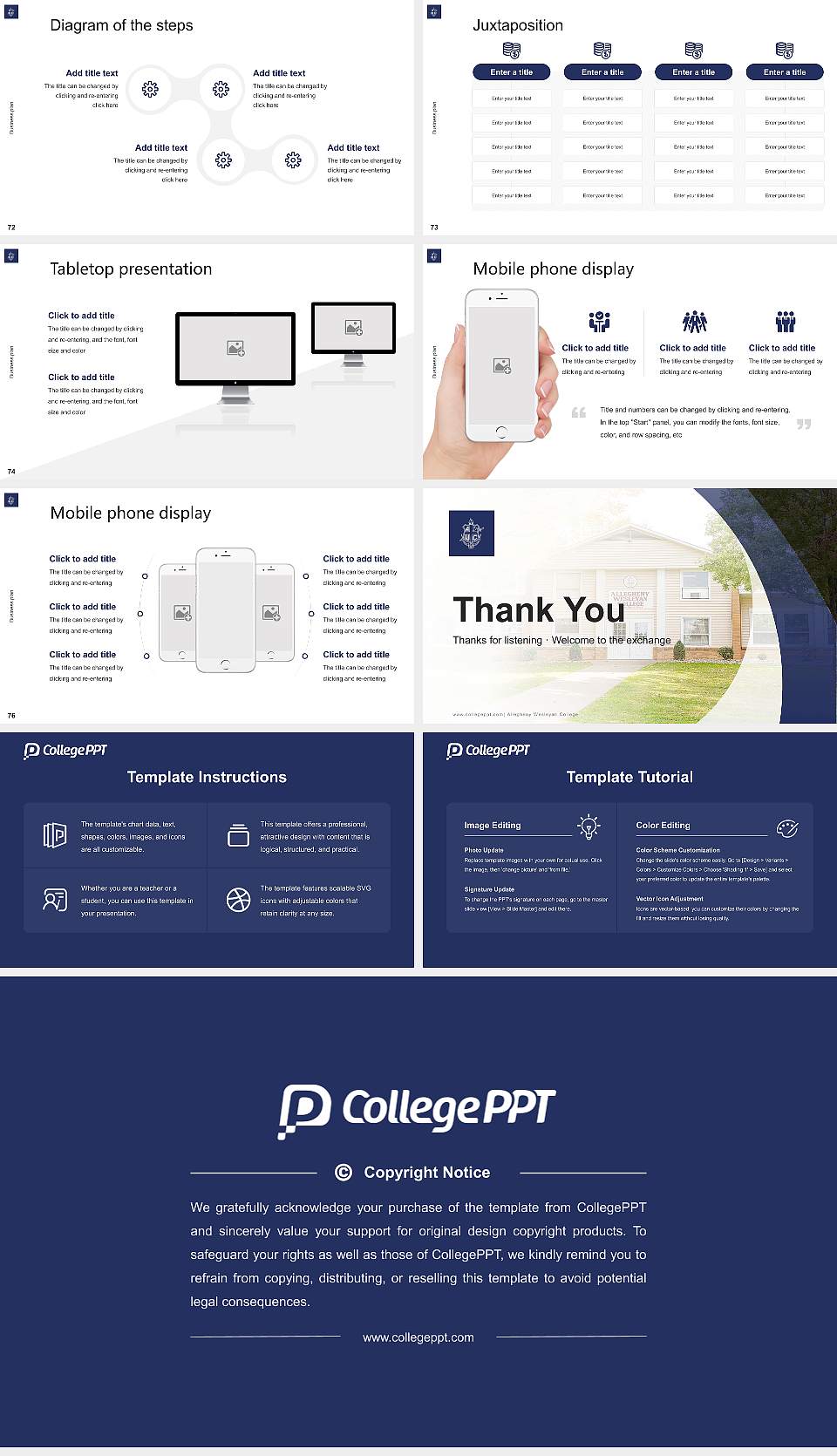 Allegheny Wesleyan College Competition/Entrepreneurship Contest PPT Template16:9 ratio PPT effect preview image9
