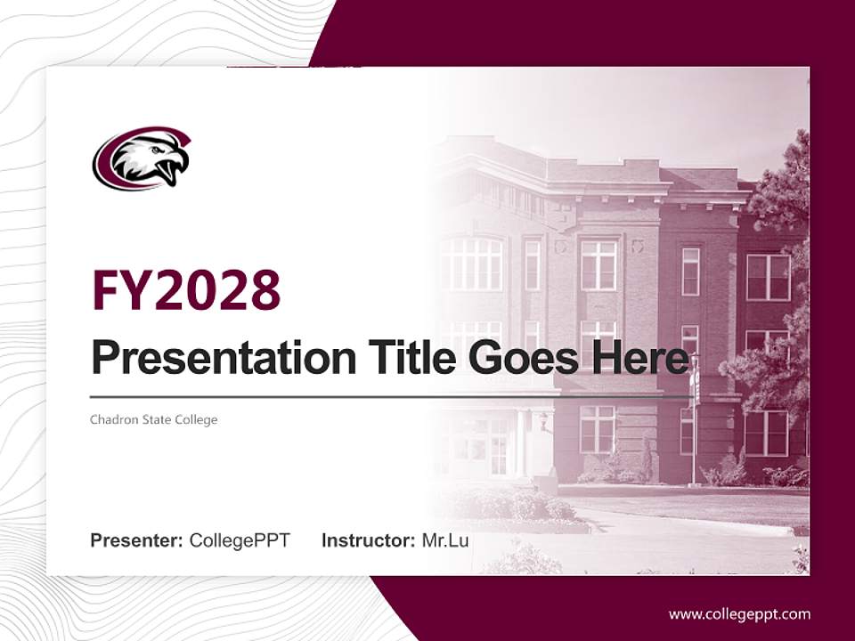 Chadron State College Academic Presentation/Research Findings Report PPT Template4:3 ratio PPT effect preview image5