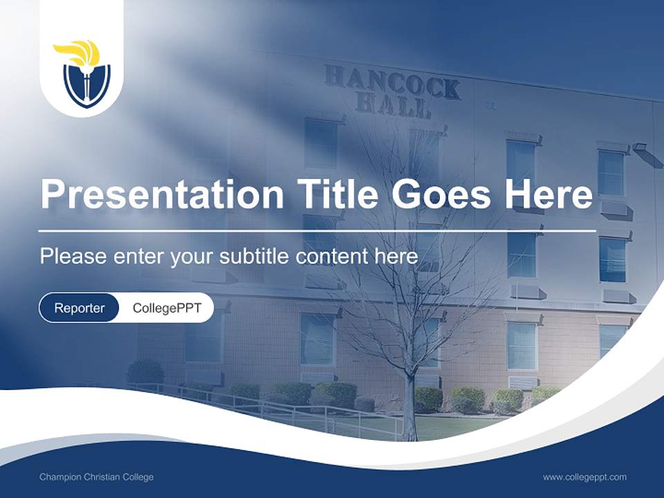 Champion Christian College Lecture Sharing and Networking Event PPT Template4:3 ratio PPT effect preview image4