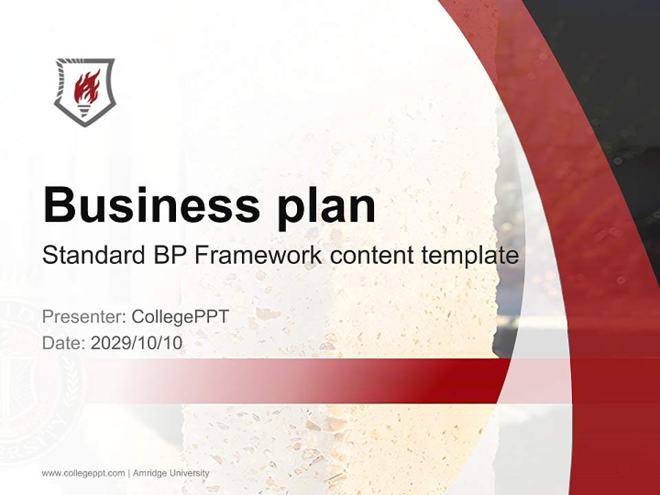 Amridge University Competition/Entrepreneurship Contest PPT Template4:3 ratio PPT effect preview image9