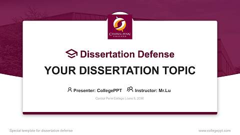 Central Penn College Graduation Thesis Defense PPT Template