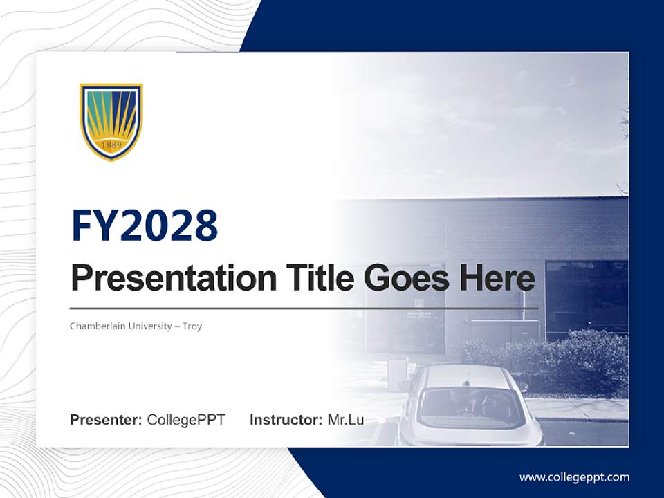 Chamberlain University – Troy Academic Presentation/Research Findings Report PPT Template4:3 ratio PPT effect preview image5