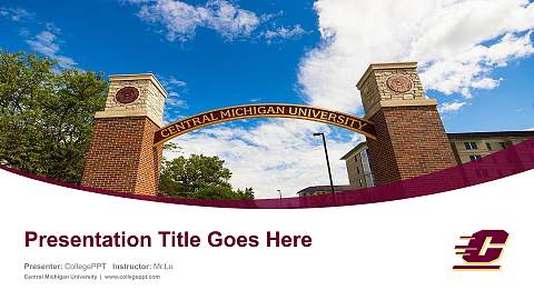 Central Michigan University Course/Courseware Creation PPT Template