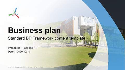 Hiroshima City University Competition/Entrepreneurship Contest PPT Template