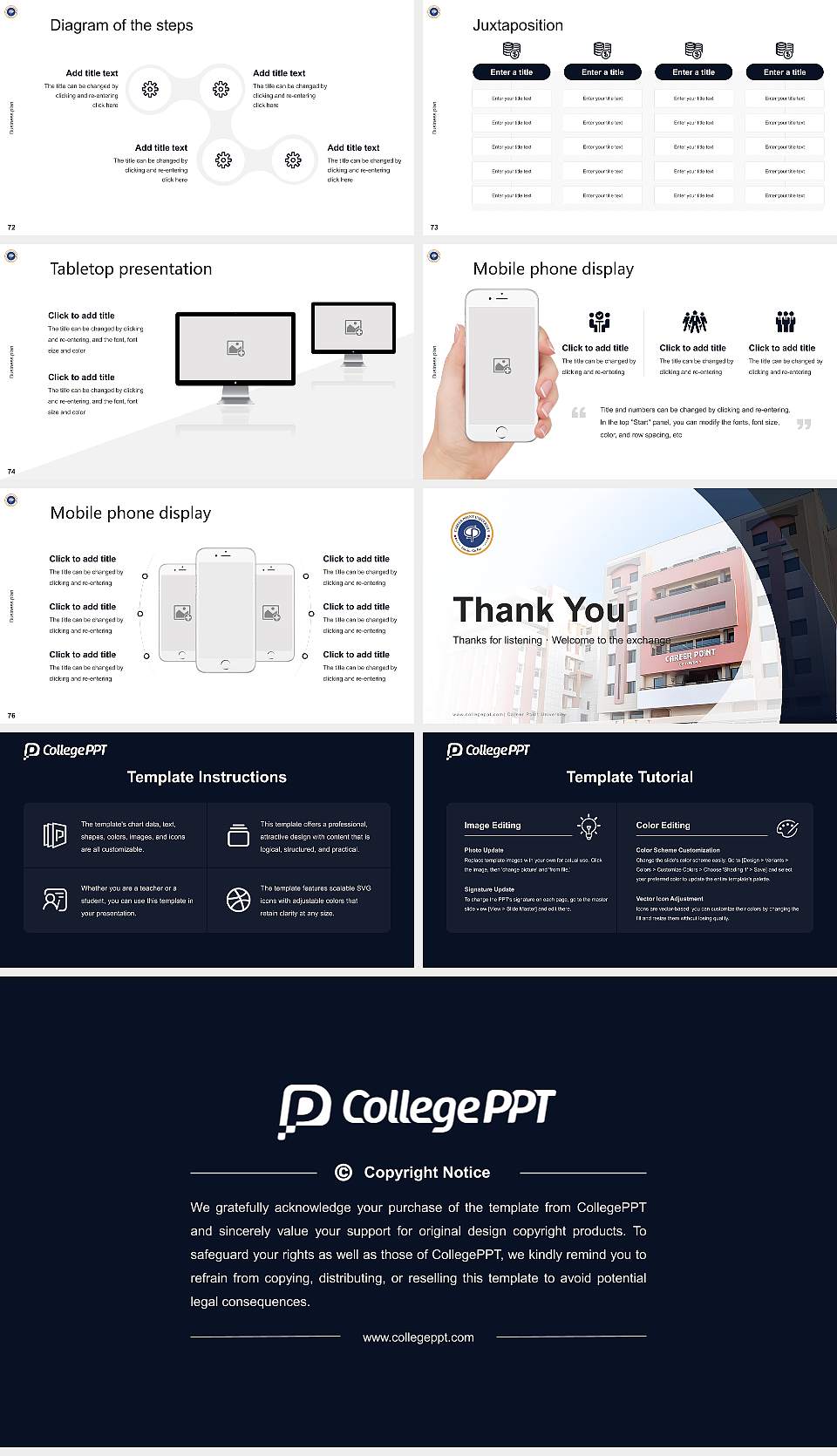Career Point University Competition/Entrepreneurship Contest PPT Template16:9 ratio PPT effect preview image9