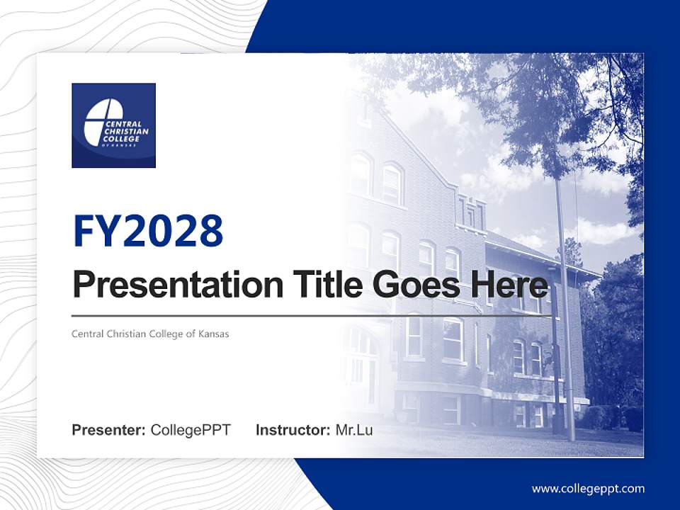 Central Christian College of Kansas Academic Presentation/Research Findings Report PPT Template4:3 ratio PPT effect preview image5