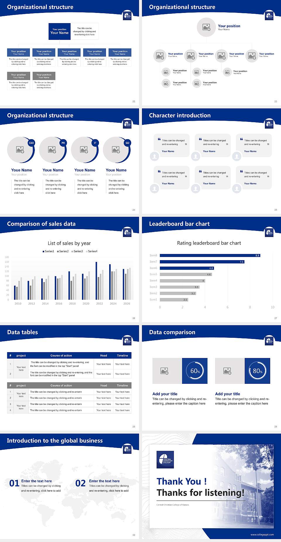 Central Christian College of Kansas Academic Presentation/Research Findings Report PPT Template4:3 ratio PPT effect preview image4