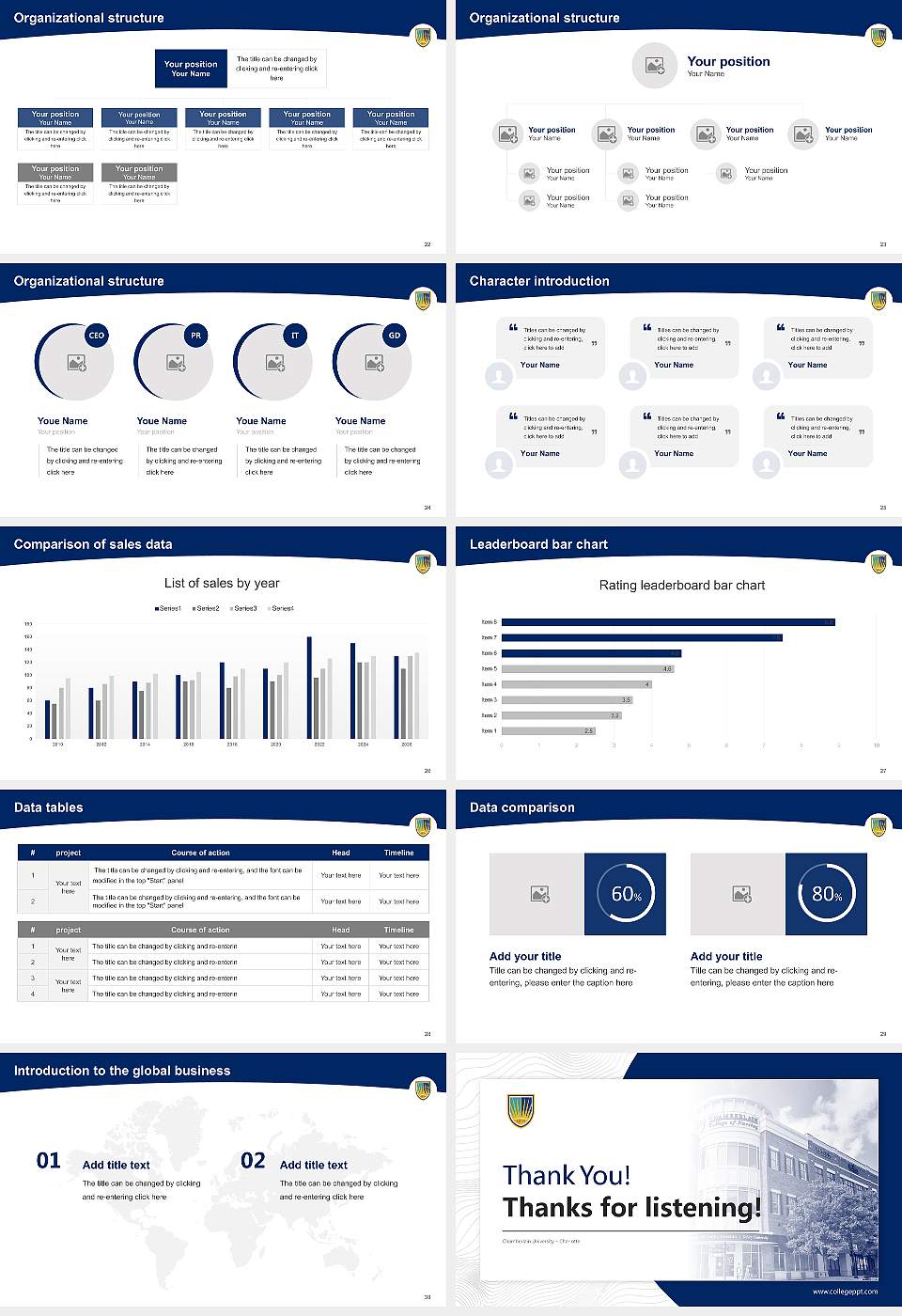 Chamberlain University – Charlotte Academic Presentation/Research Findings Report PPT Template16:9 ratio PPT effect preview image4