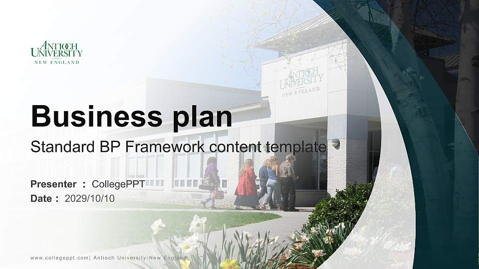 Antioch University-New England Competition/Entrepreneurship Contest PPT Template16:9 ratio PPT effect preview image