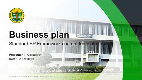 Punjab Agricultural University Competition/Entrepreneurship Contest PPT Template