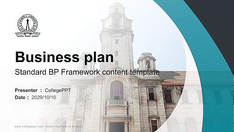 Indian Institute of Science Competition/Entrepreneurship Contest PPT Template