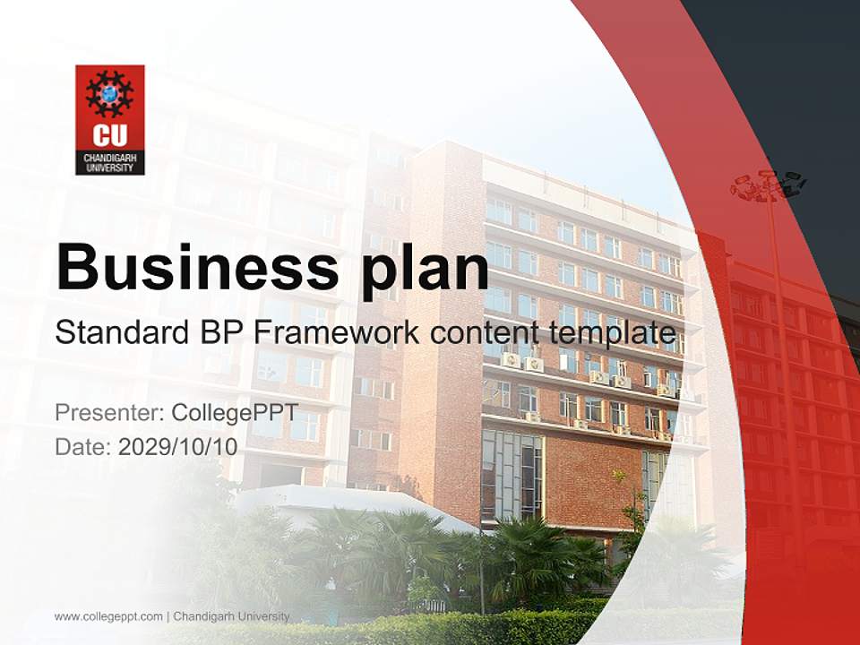 Chandigarh University Competition/Entrepreneurship Contest PPT Template4:3 ratio PPT effect preview image9