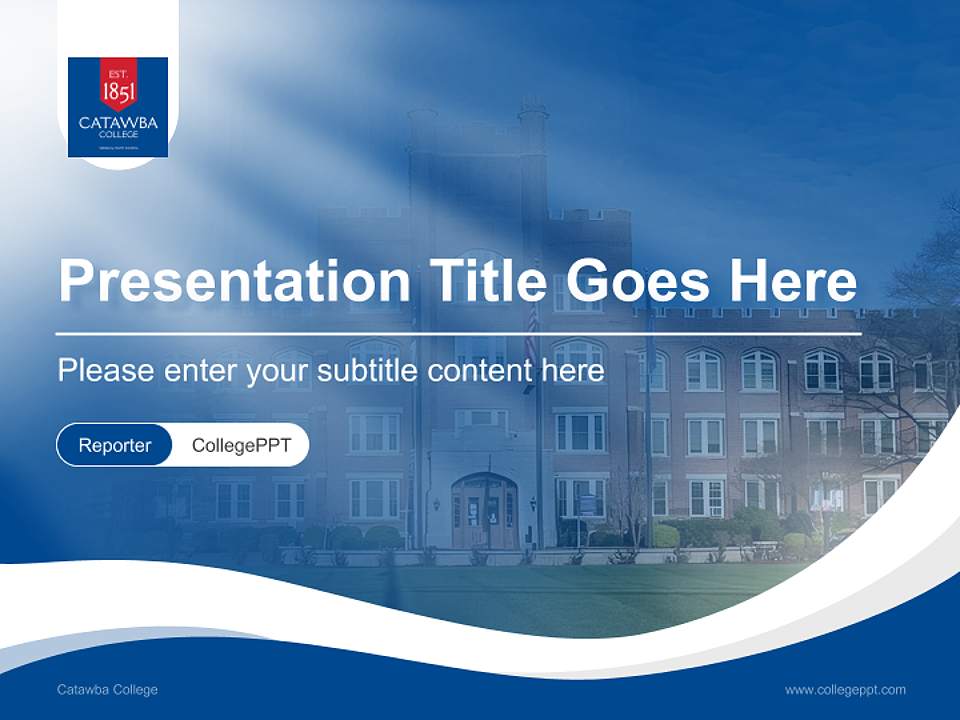 Catawba College Lecture Sharing and Networking Event PPT Template4:3 ratio PPT effect preview image4