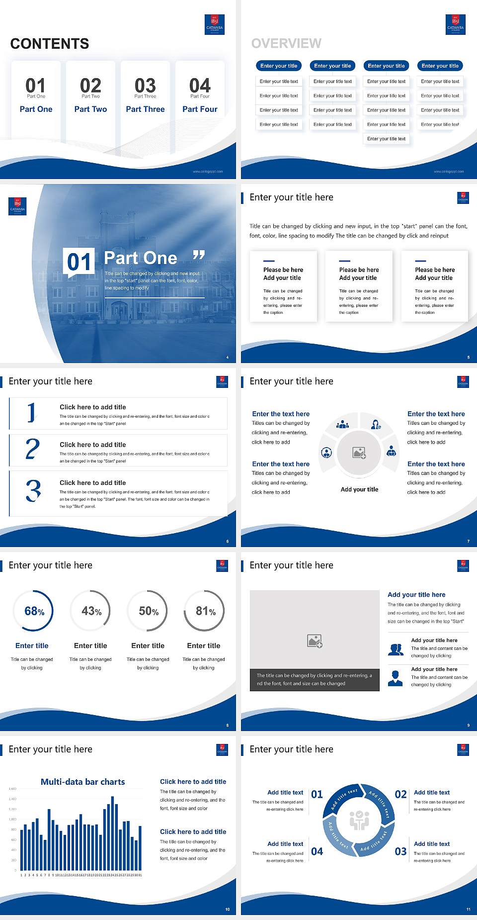 Catawba College Lecture Sharing and Networking Event PPT Template4:3 ratio PPT effect preview image2