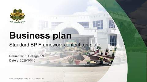 G.L.A. University Competition/Entrepreneurship Contest PPT Template