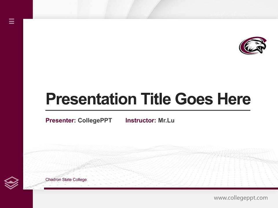 Chadron State College Thesis Proposal/Graduation Defense PPT Template4:3 ratio PPT effect preview image5