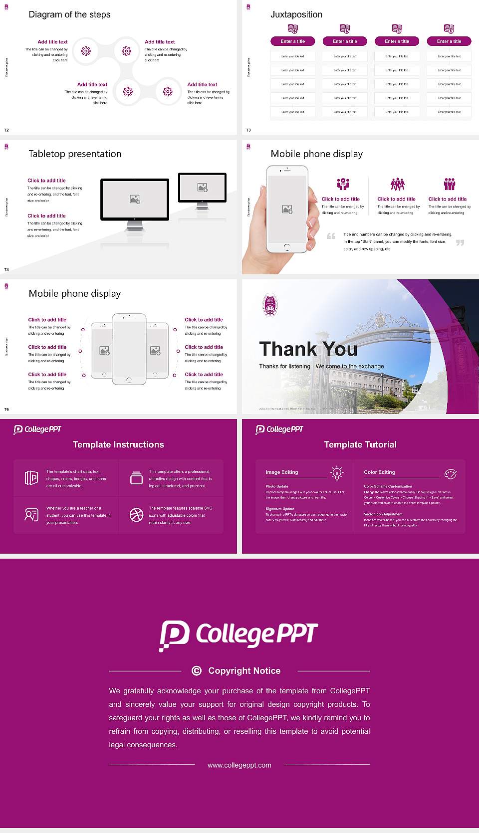 Hiroshima Jogakuin University Competition/Entrepreneurship Contest PPT Template16:9 ratio PPT effect preview image9