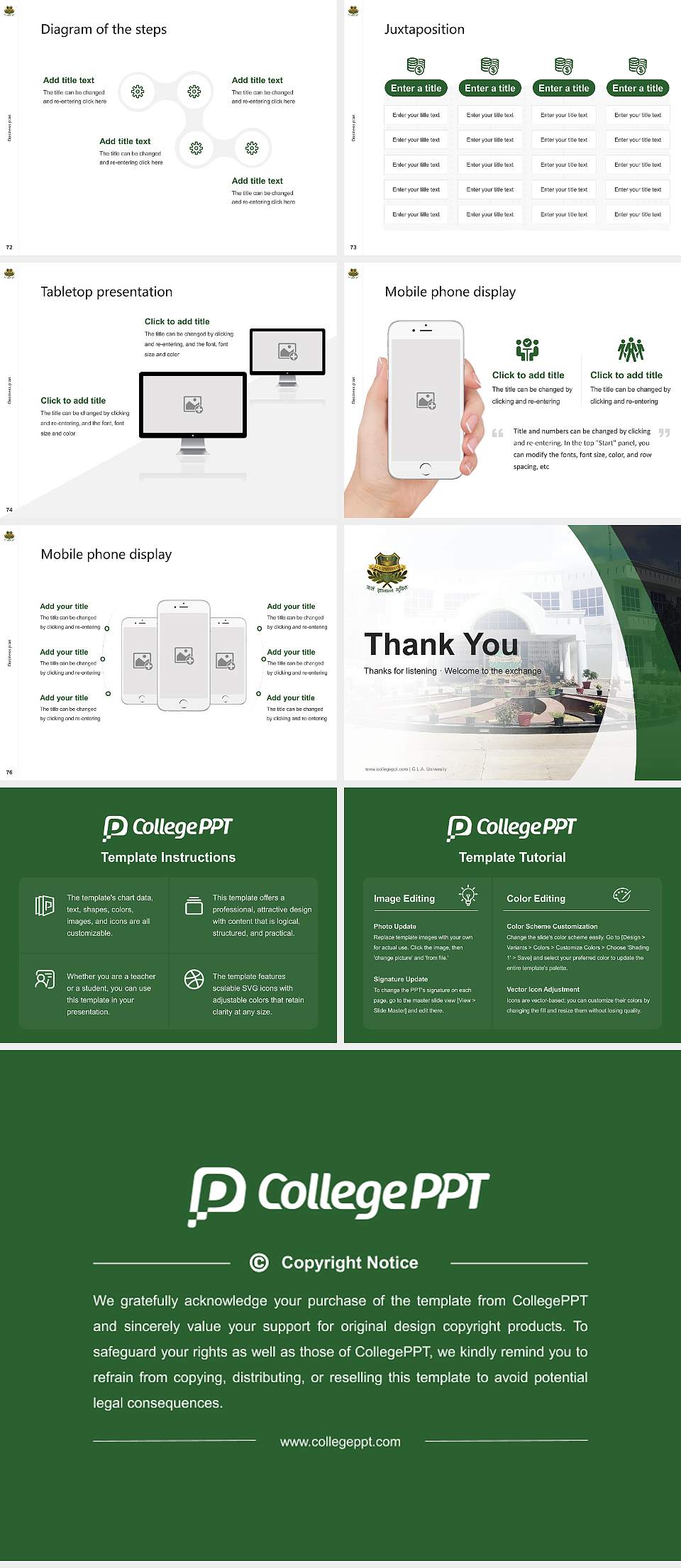 G.L.A. University Competition/Entrepreneurship Contest PPT Template4:3 ratio PPT effect preview image9