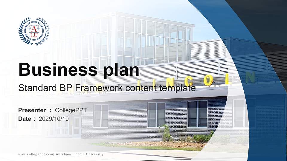 Abraham Lincoln University Competition/Entrepreneurship Contest PPT Template16:9 ratio PPT effect preview image