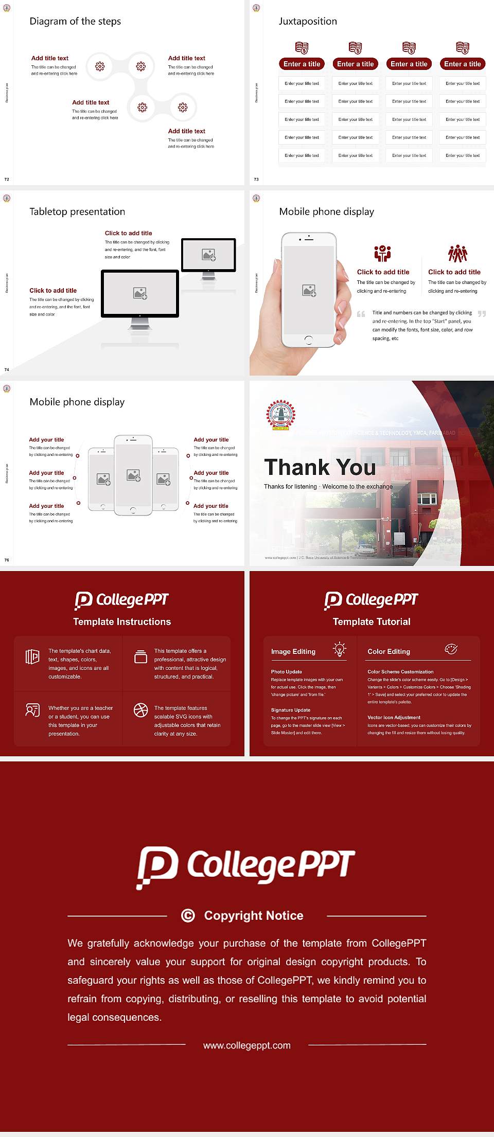 J.C. Bose University of Science & Technology Competition/Entrepreneurship Contest PPT Template4:3 ratio PPT effect preview image9