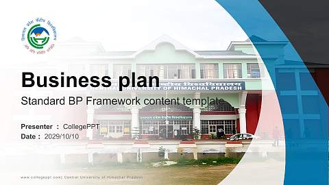 Central University of Himachal Pradesh Competition/Entrepreneurship Contest PPT Template
