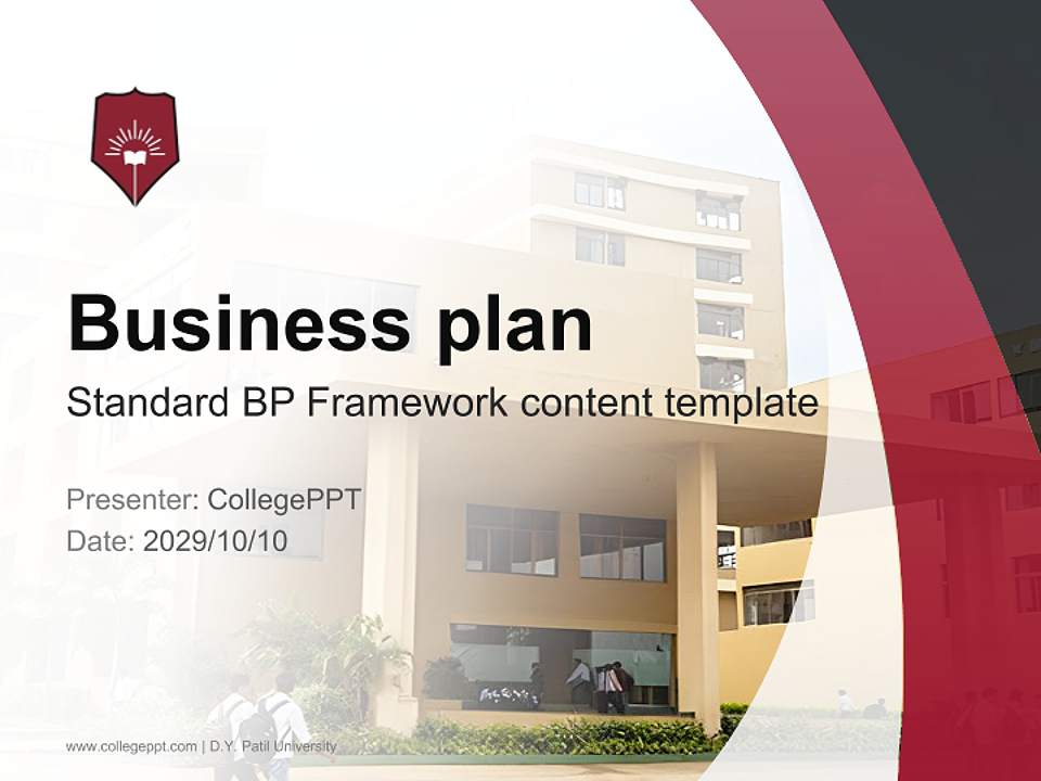 D.Y. Patil University Competition/Entrepreneurship Contest PPT Template4:3 ratio PPT effect preview image9
