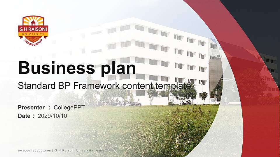 G H Raisoni University, Amravati Competition/Entrepreneurship Contest PPT Template16:9 ratio PPT effect preview image