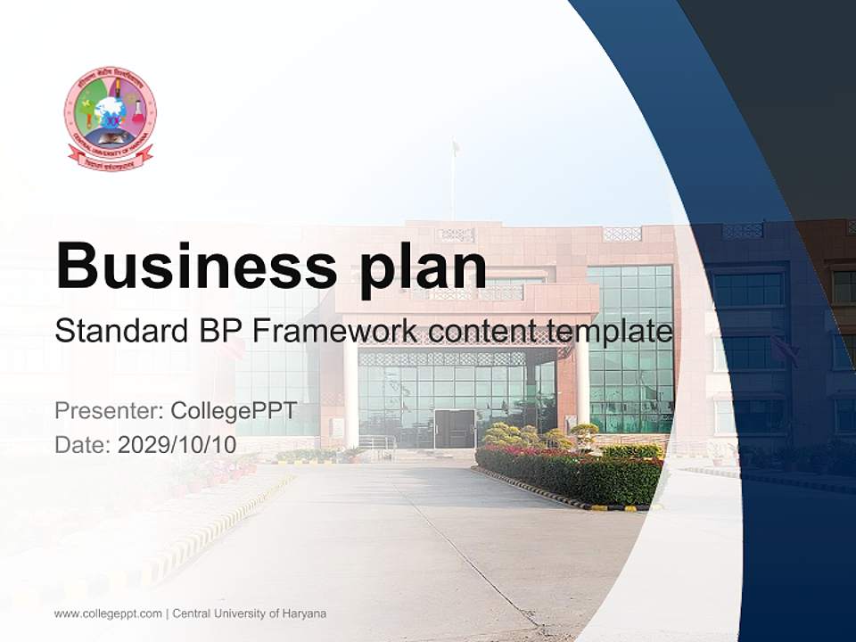 Central University of Haryana Competition/Entrepreneurship Contest PPT Template4:3 ratio PPT effect preview image9