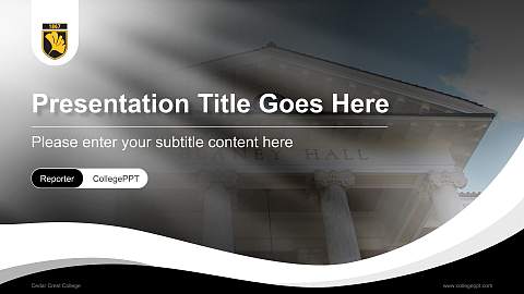 Cedar Crest College Lecture Sharing and Networking Event PPT Template
