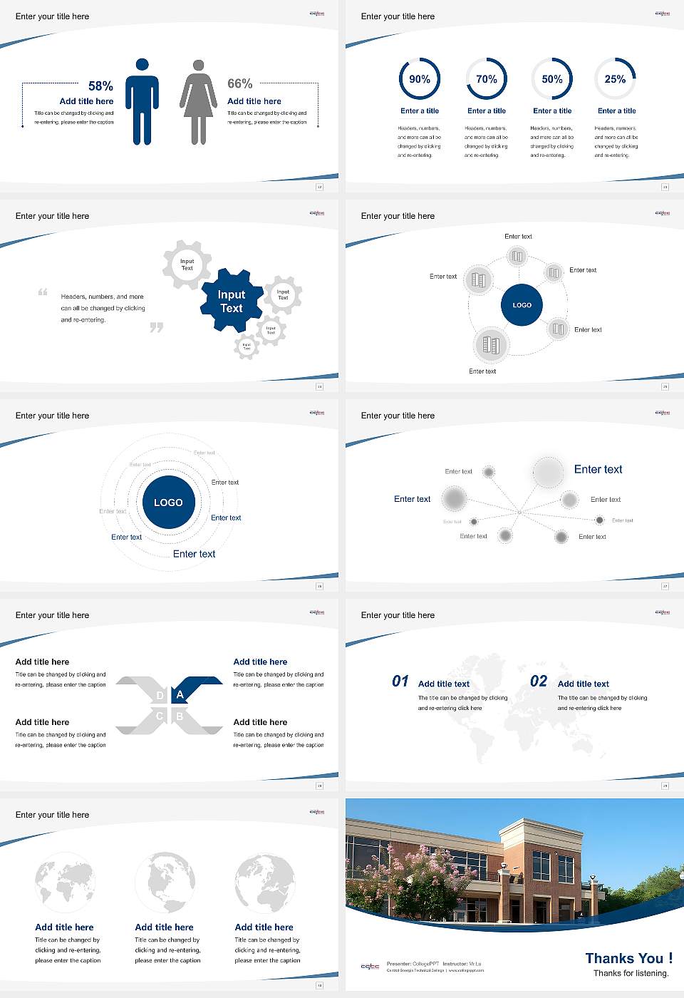 Central Georgia Technical College Course/Courseware Creation PPT Template16:9 ratio PPT effect preview image4