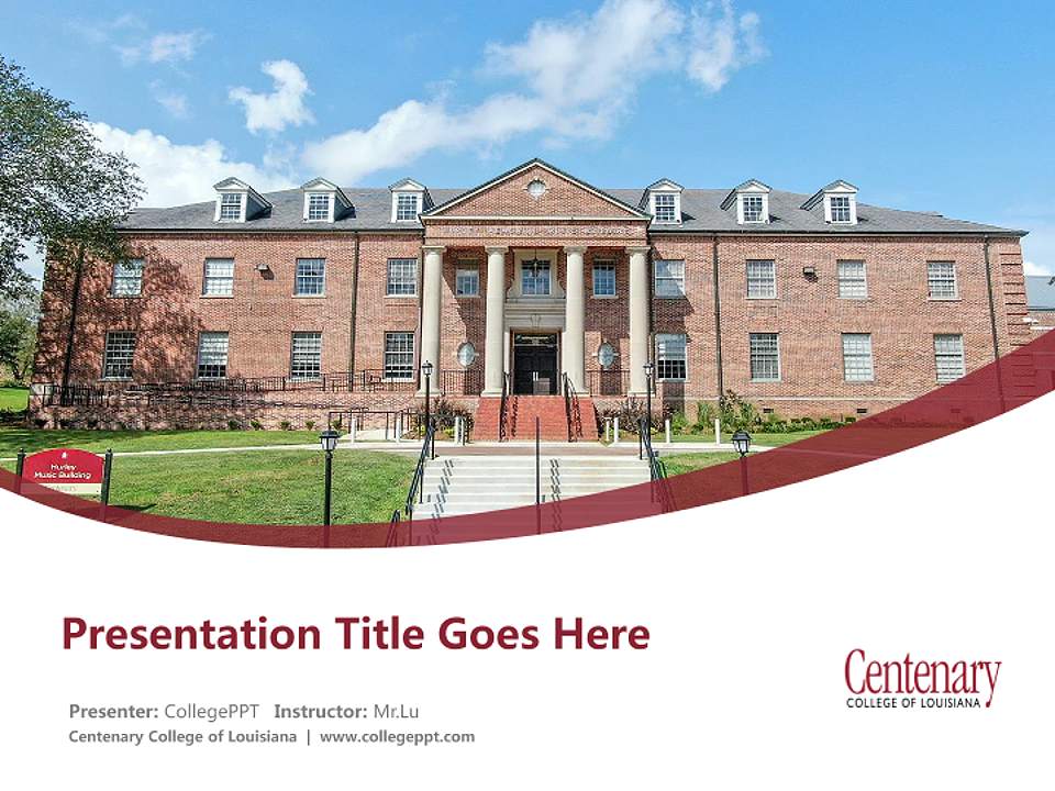 Centenary College of Louisiana Course/Courseware Creation PPT Template4:3 ratio PPT effect preview image5