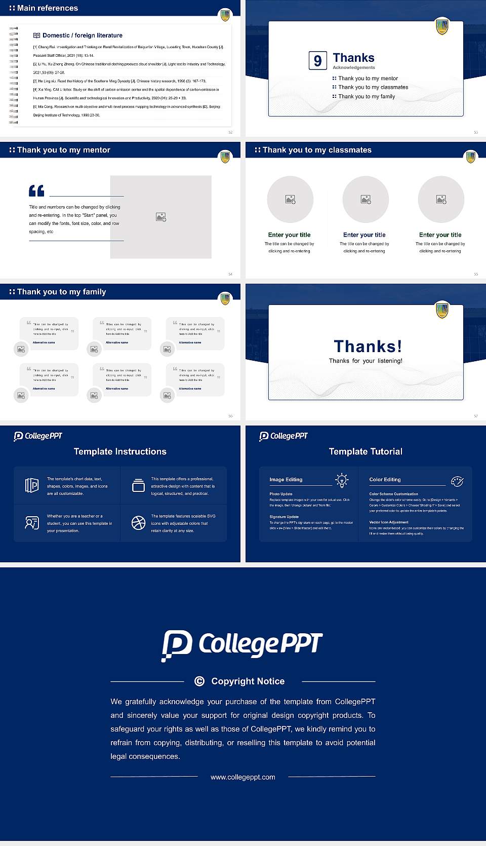 Chamberlain University – Sacramento Graduation Thesis Defense PPT Template16:9 ratio PPT effect preview image7