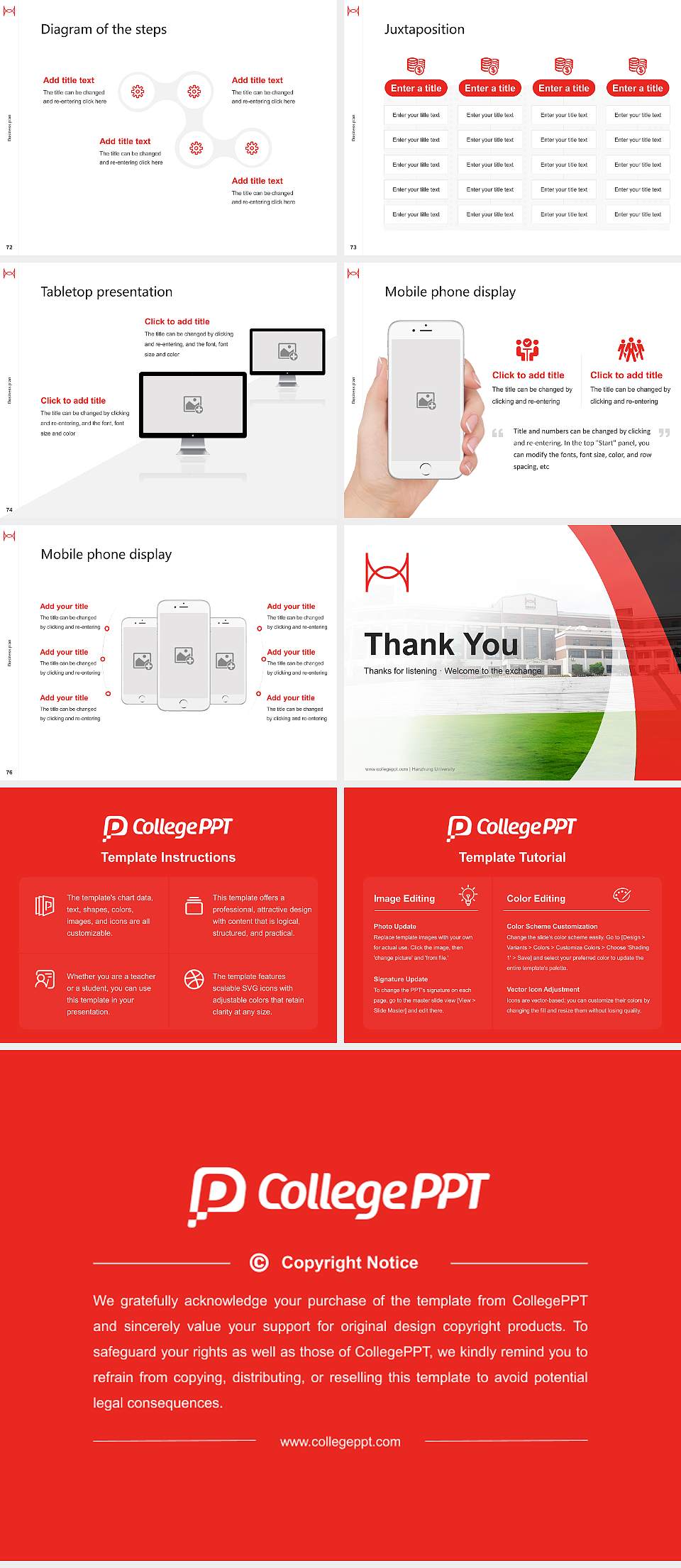 Hanzhung University Competition/Entrepreneurship Contest PPT Template4:3 ratio PPT effect preview image9