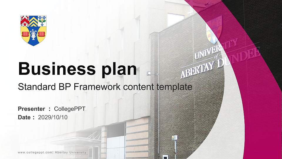 Abertay University Competition/Entrepreneurship Contest PPT Template16:9 ratio PPT effect preview image