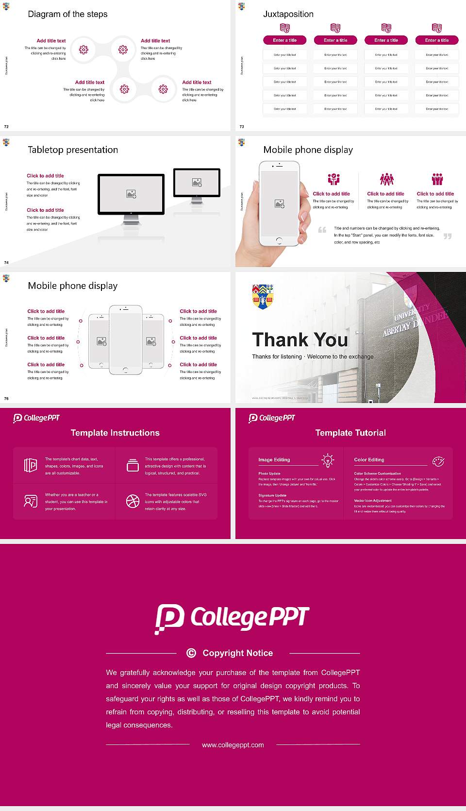 Abertay University Competition/Entrepreneurship Contest PPT Template16:9 ratio PPT effect preview image9