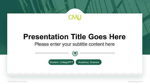 Central Methodist University National Scholarship Defense PPT Template