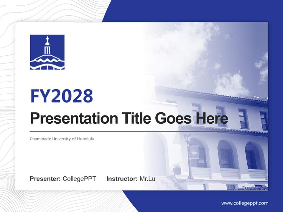 Chaminade University of Honolulu Academic Presentation/Research Findings Report PPT Template4:3 ratio PPT effect preview image5