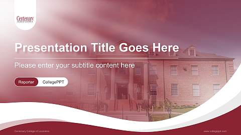 Centenary College of Louisiana Lecture Sharing and Networking Event PPT Template