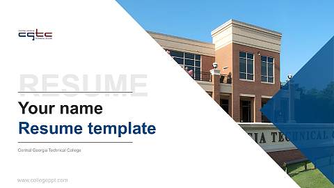 Central Georgia Technical College Resume PPT Template