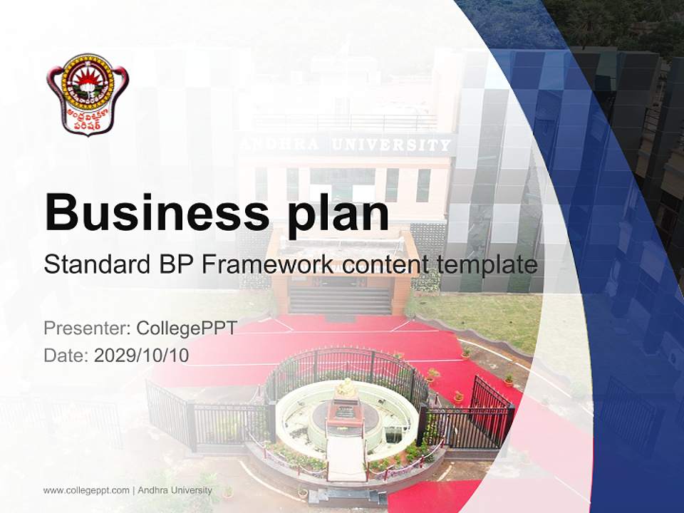 Andhra University Competition/Entrepreneurship Contest PPT Template4:3 ratio PPT effect preview image9
