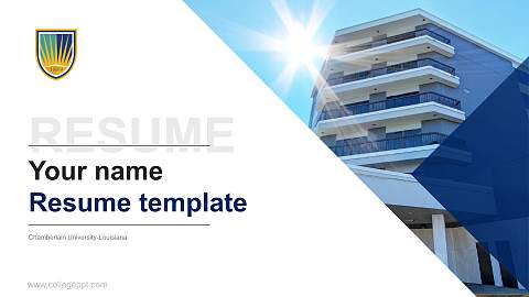 Chamberlain University-Louisiana Resume PPT Template