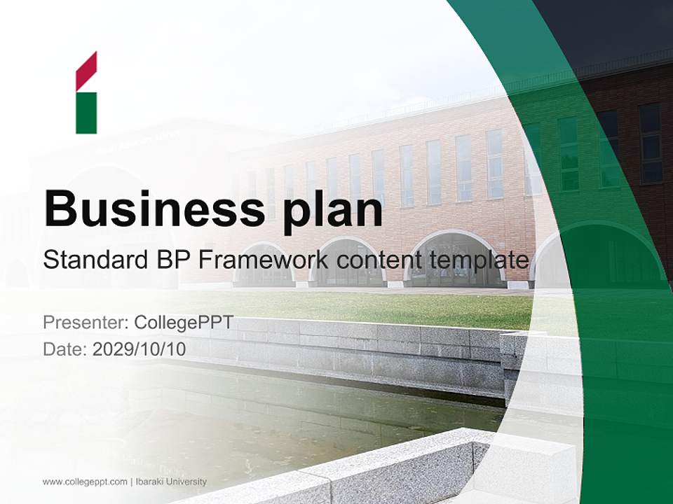 Ibaraki University Competition/Entrepreneurship Contest PPT Template4:3 ratio PPT effect preview image9