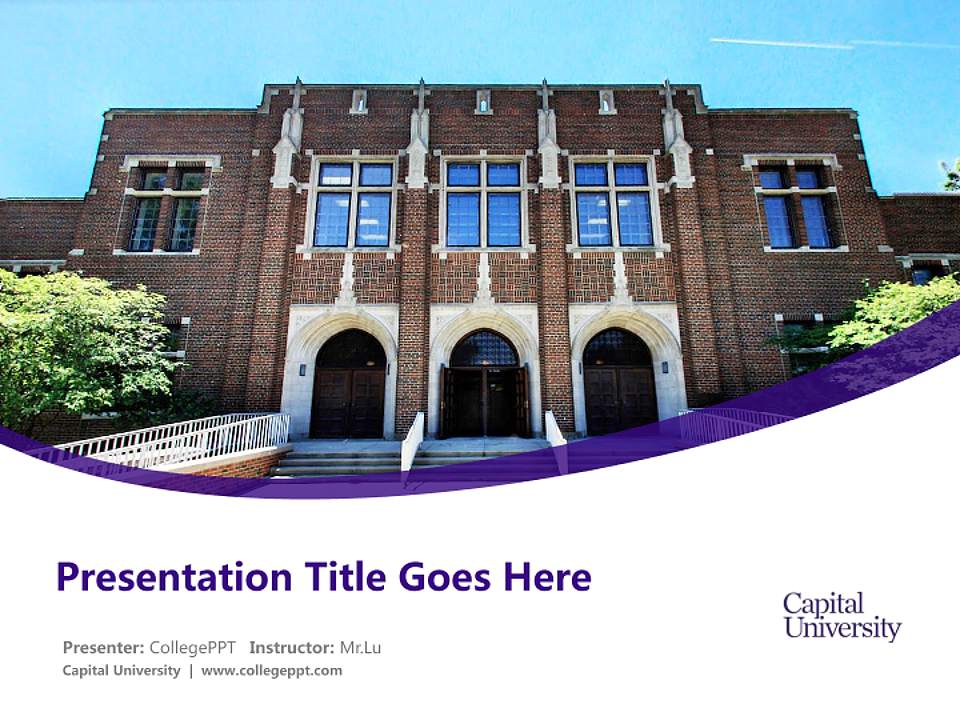 Capital University Course/Courseware Creation PPT Template4:3 ratio PPT effect preview image5